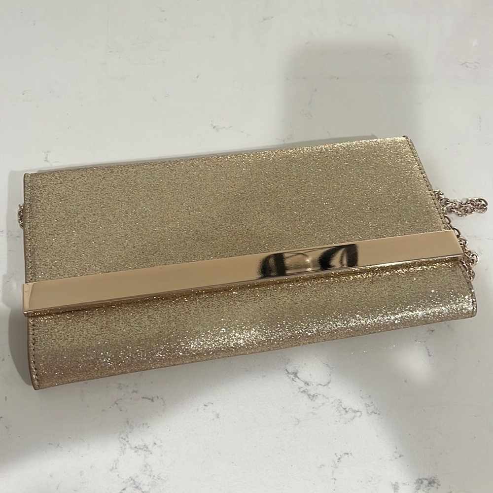 Aldi Gold Glitter Clutch